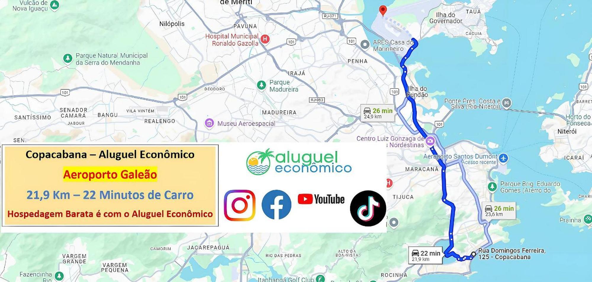Copacabana - Apto 1122 - Aluguel Economico Apartamento Rio de Janeiro