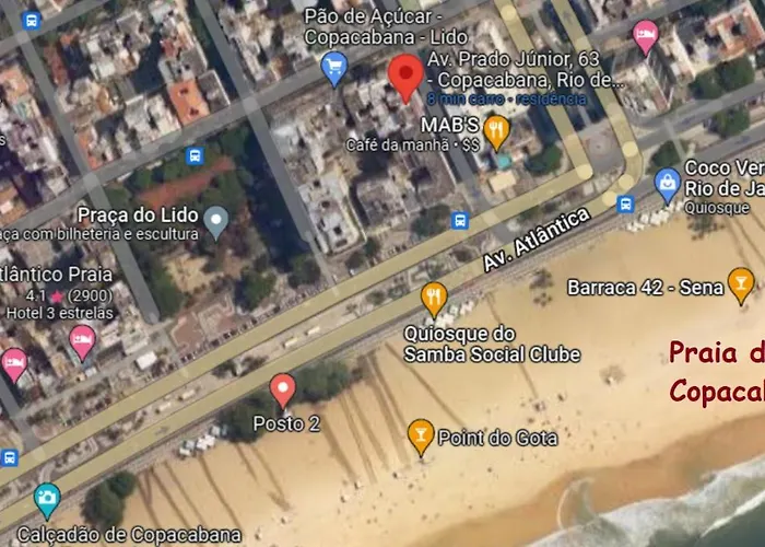 Apartamento Em Copacabana Na Quadra Da Praia