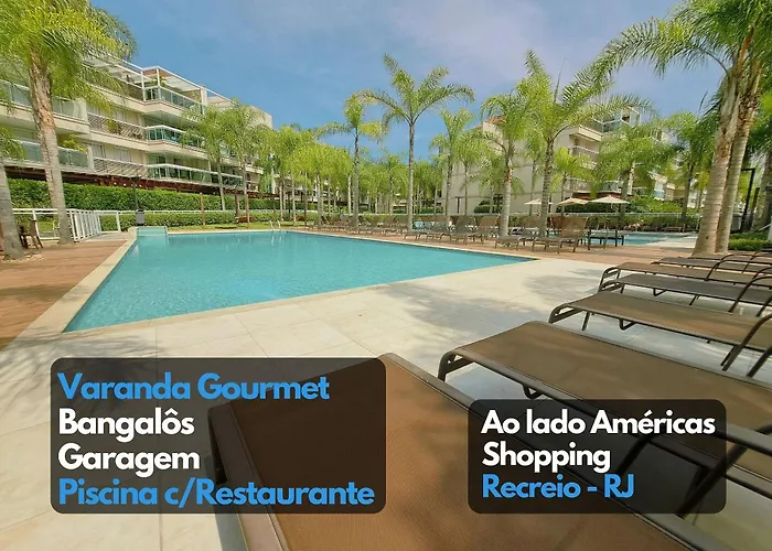 Apto Em Resort Varanda Gourmet Perto Praia Recreio - Ao Lado Do Americas Shopping