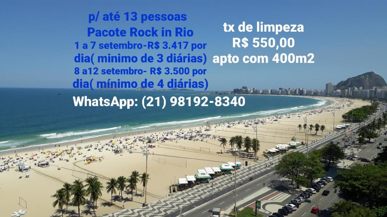 Apartamento Copacabana Vista Mar Cobertura 2 Andares De Frente Os Fogos Do Reveillon Com 5 Quartos, 5 Ar-condicionados, 6 Banheiros E Garagem Gratuita