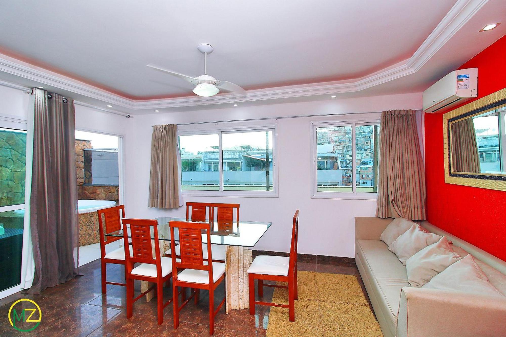 Apartamento Linda Cobertura De 3 Quartos Em Copacabana Com Jaccuzzi E Terraço Em Copacabana! Rio de Janeiro