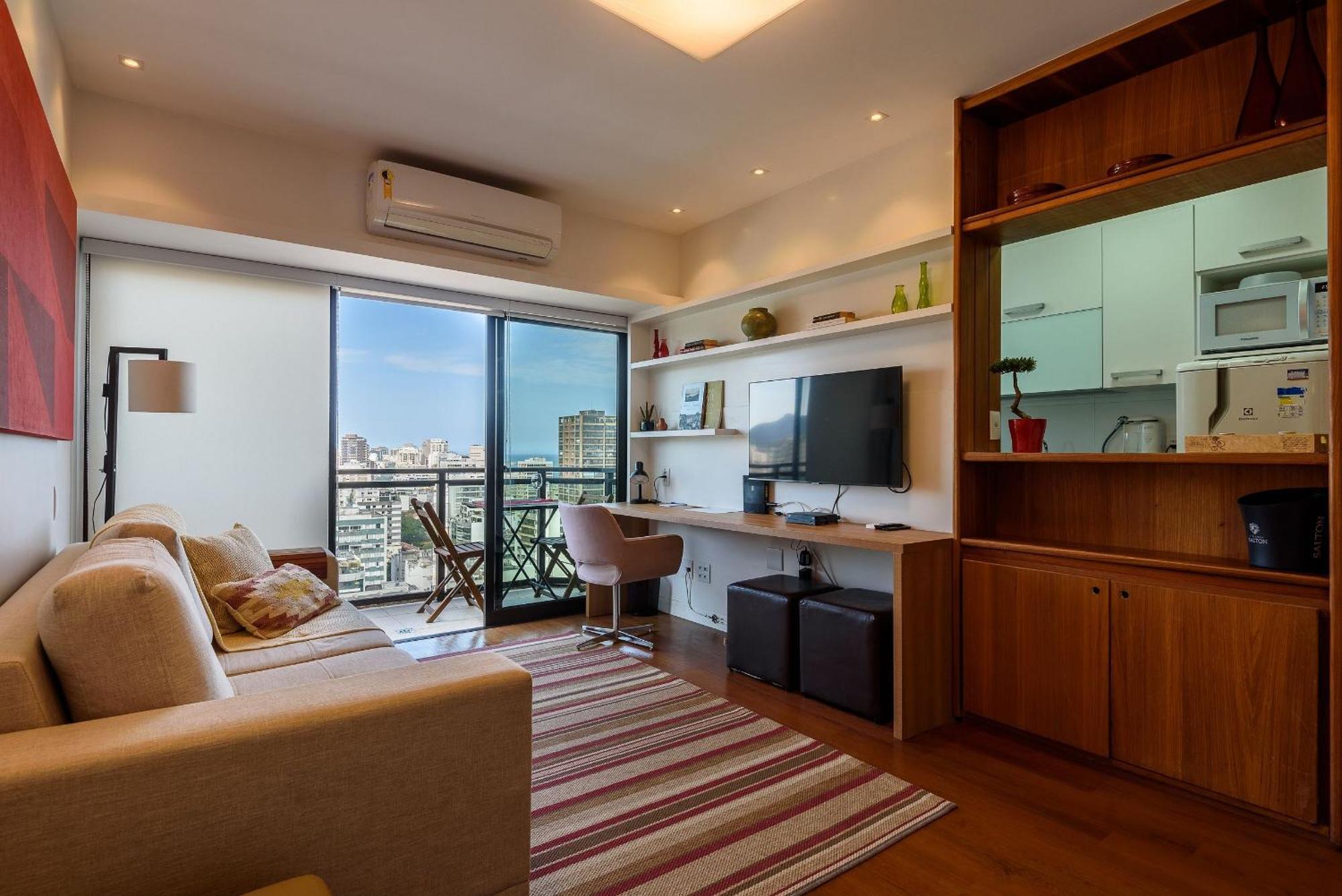 Flat Com Piscina, Varanda, Vista Mar E Cristo Rio de Janeiro