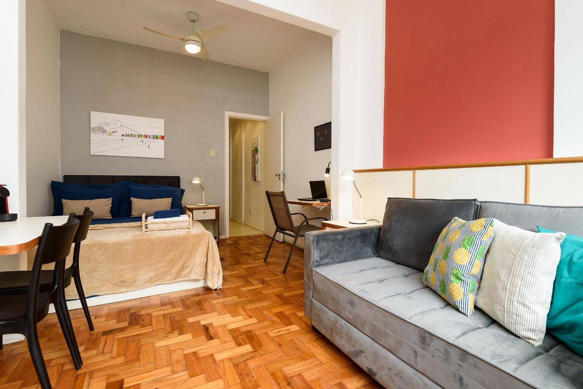Omar Do Rio - Br 194/1104: Studio Copacabana, Internet 240mbps, Smart Tv + Tv A Cabo, Workstation, Alexa, A 80m Do Metrô Cardeal Arcoverde E A 400m Da Praia De Copacabana *