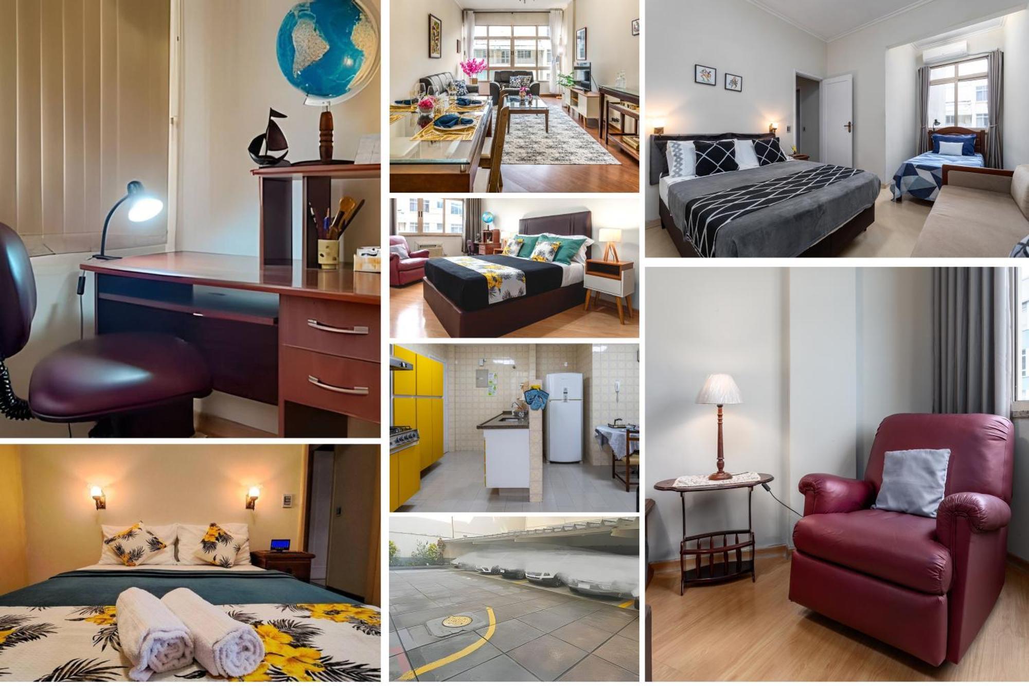 8min Da Praia, Vaga Ampla Gratis, Recepcao 24h, Cozinha Completa, 5min Do Metro E Espaco Office Com Wi-fi Rapido - Copa901 Apartamento Rio de Janeiro