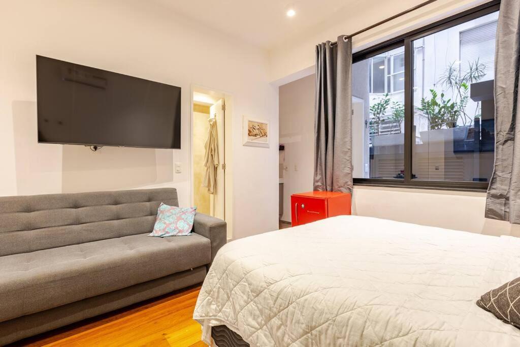 Apartamento Loft Encantador Moderno Com Varanda Em Copacabana Rio de Janeiro