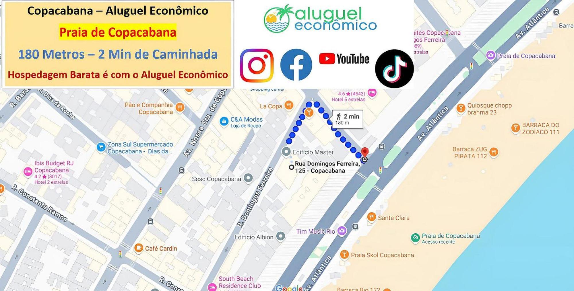 Apartment Copacabana - Apto 1122 - Aluguel Economico Rio de Janeiro
