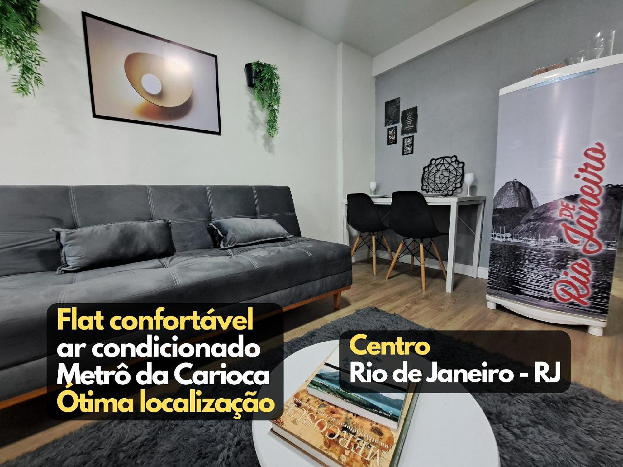 Apartamento Lindo Flat Largo Da Carioca Vlt Centro Rio Metro Na Porta - A Pe Da Lapa *