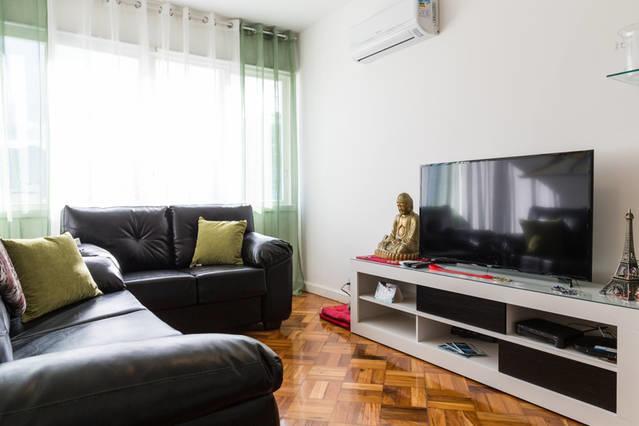 Ocean Breeze - 3 Quartos, 2 Banheiros, Garagem, Ar Condicionado, Moderno, Silencioso, Andar Alto, Vista Livre, Internet 250mbps, 2 Tvs Smart, Ipanema, Metro, Porteiros 24 Hrs E Seguranca 24hrs, 2 Elevadores *
