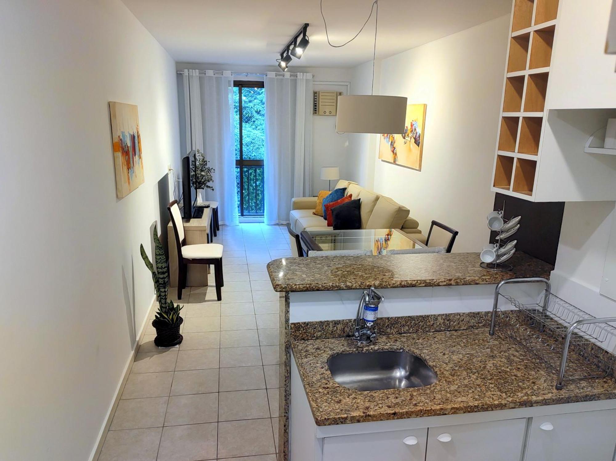 Apartamento Flat Em Copacabana A 4 Min Da - Piscina, Garagem, Wi-fi, Portaria 24h, Varanda Vista Montanhas Rio de Janeiro