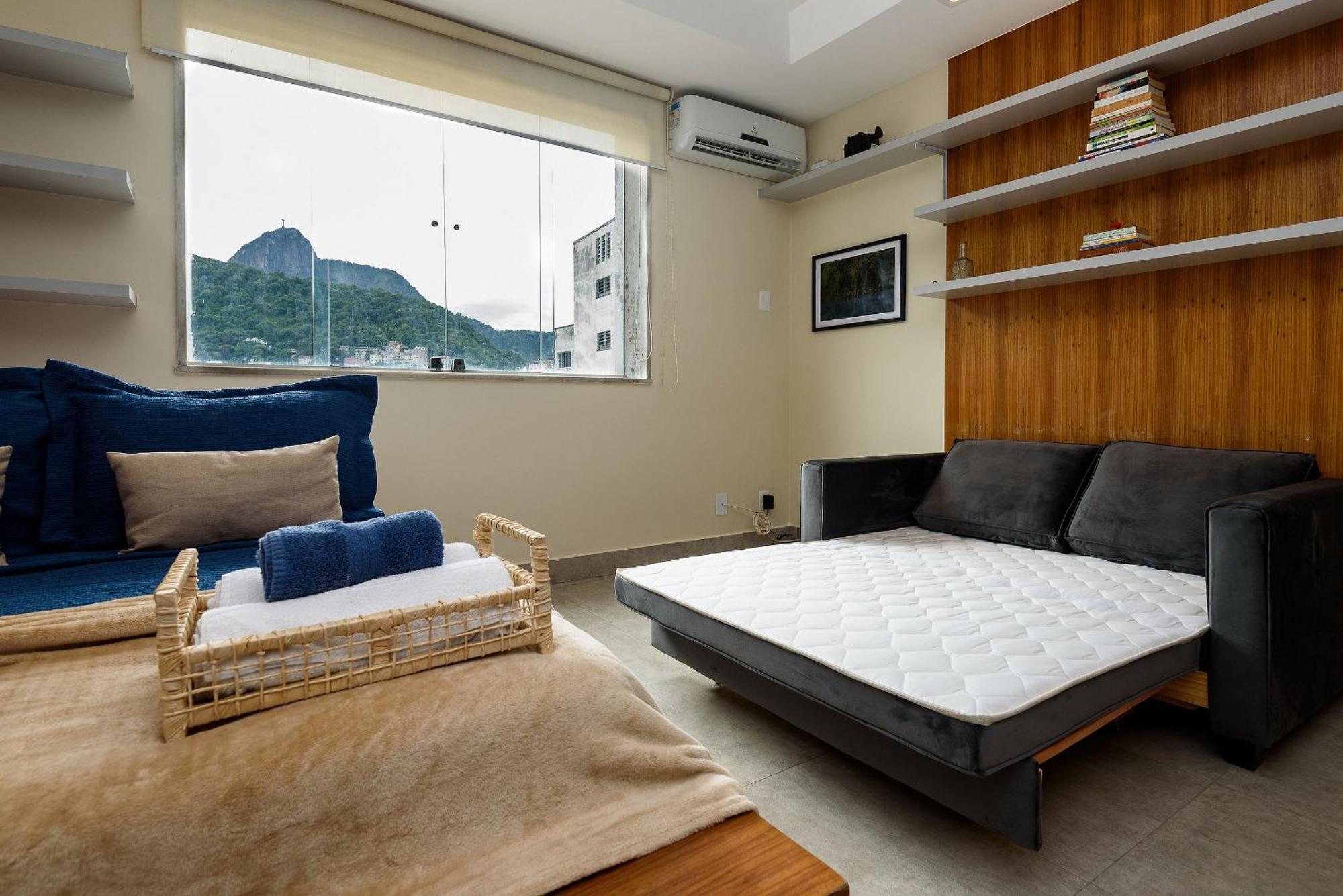Omar Do Rio: Moderno Com Vista P/ Cristo Redentor, A 230m Do Metrô Siqueira Campos E 650 Metros Da De Copacabana, C/ Smart Tv, Internet 250mbps E Workstation Rio de Janeiro