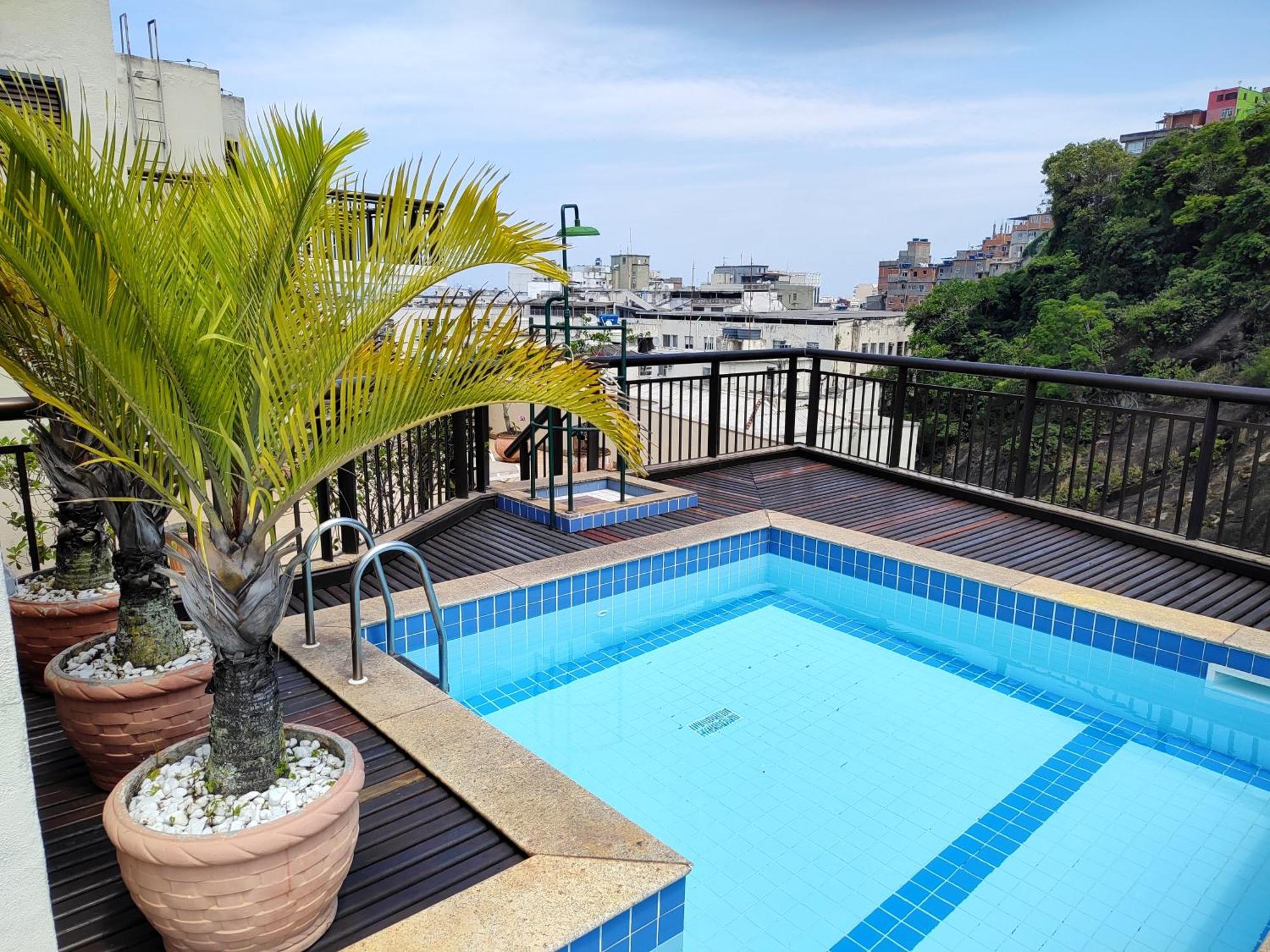 Apartamento Flat Em Copacabana A 4 Min Da - Piscina, Garagem, Wi-fi, Portaria 24h, Varanda Vista Montanhas Rio de Janeiro