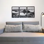 Incrível sala e quarto com varanda e vista para o mar de Ipanema