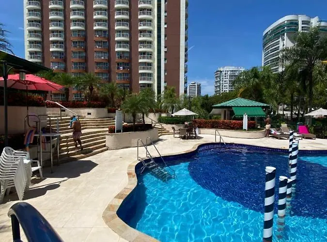 Barra Da Tijuca - 9 - Flat Premium Com Cozinha, Fogao Cooktop, Geladeira Grande, Smart Tv Grande, Lindo E Muitissimo Confortavel, Balsa Para A Praia Gratis E Estacionamento Gratuito