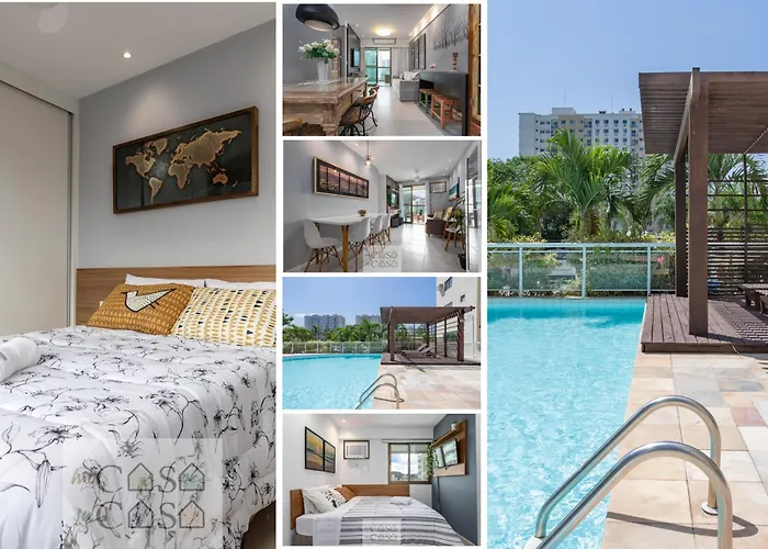 Top 3 Quartos Com Estacionamento Em Condominio Com Portaria 24H, Piscina, Sauna E Parquinho Infantil - Apartamento Com Ar Condicionado, Smartv, Wi-Fi 120 Mbps E Cozinha Completa