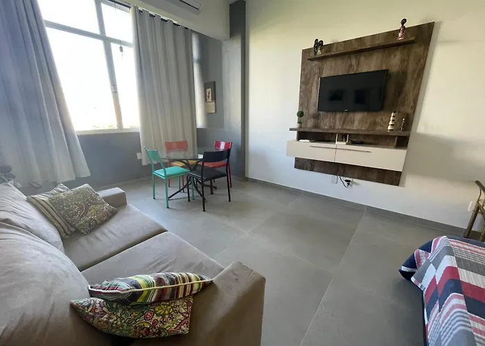 Confortavel Apto Cama Queen E Sofa Cama - Copacabana