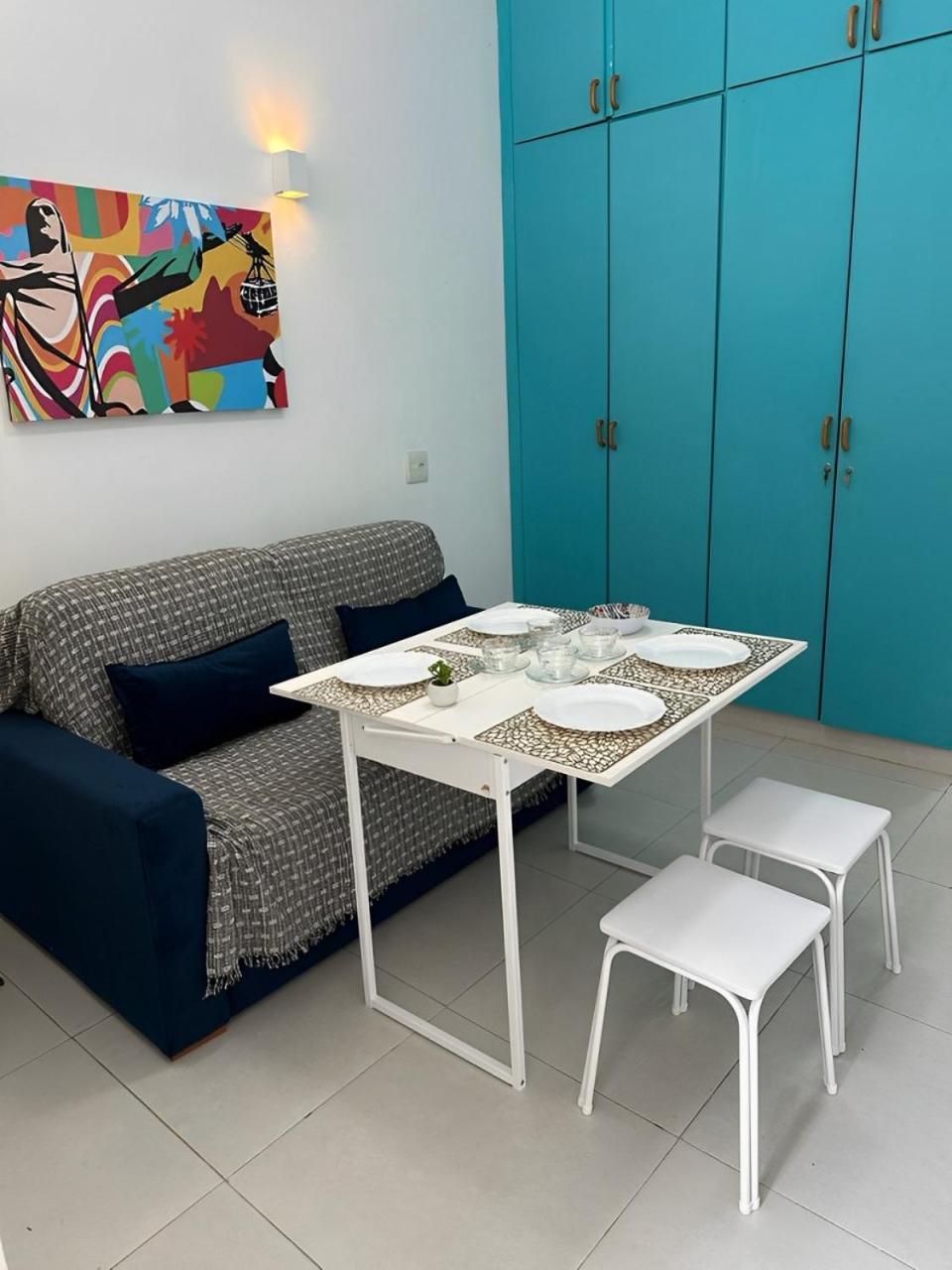 Confortavel Estudio Com Linda Vista Do Mar Apartamento