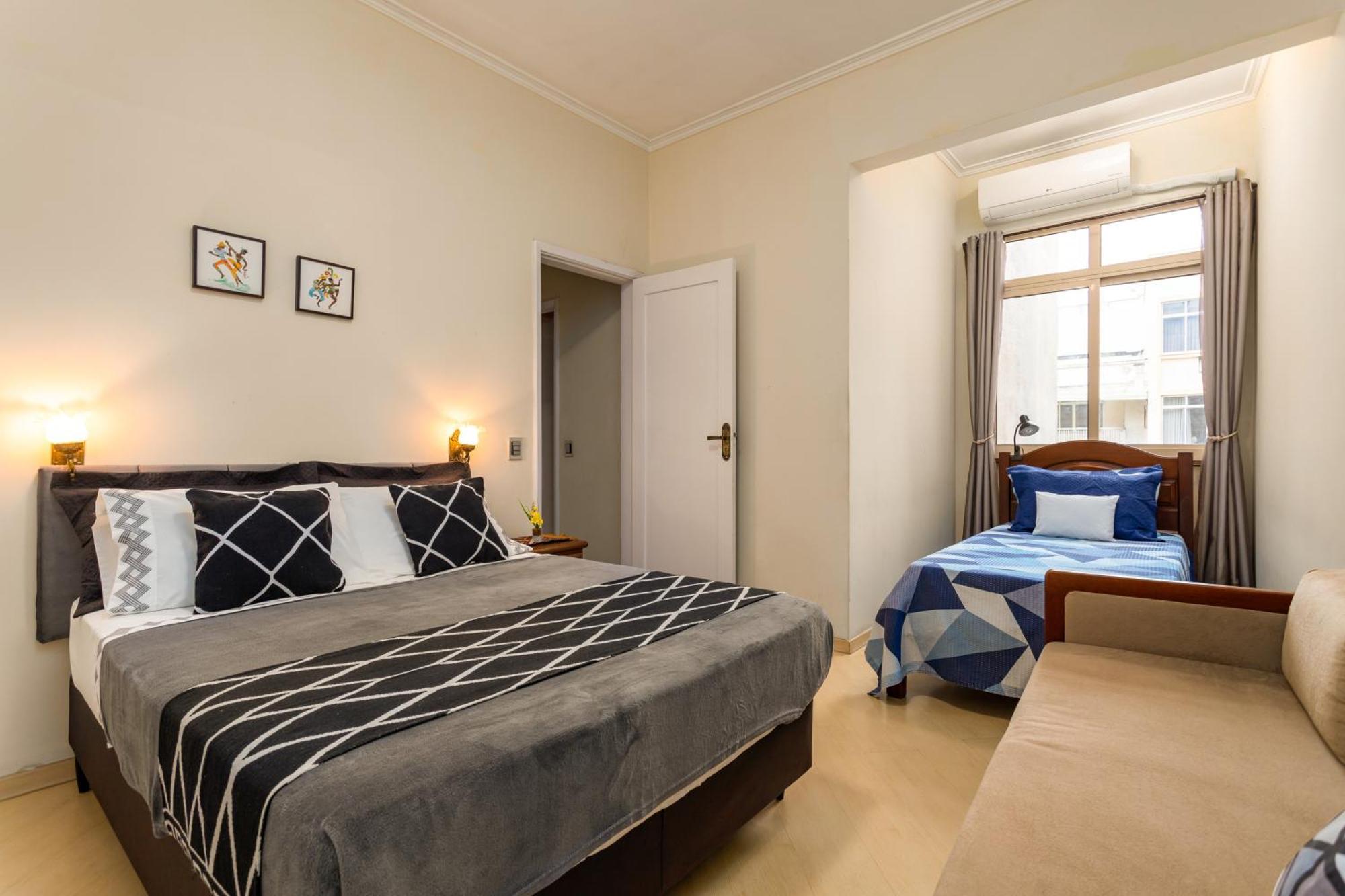 Apartamento 8min Da Praia, Vaga Ampla Gratis, Recepcao 24h, Cozinha Completa, 5min Do Metro E Espaco Office Com Wi-fi Rapido - Copa901