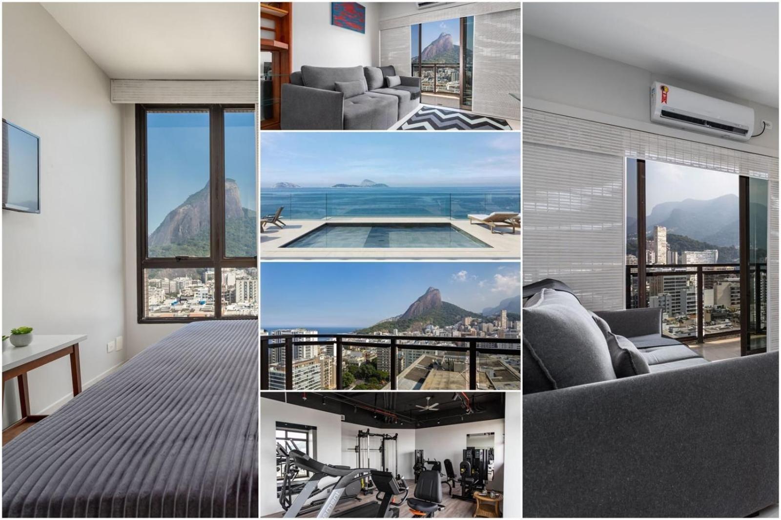 Leblon Beachfront Oasis: Ocean Views, Christ Statue Vista & Daily Housekeeping Apartment Rio de Janeiro